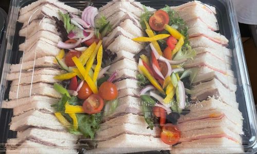 catering services and sandwiches boxed